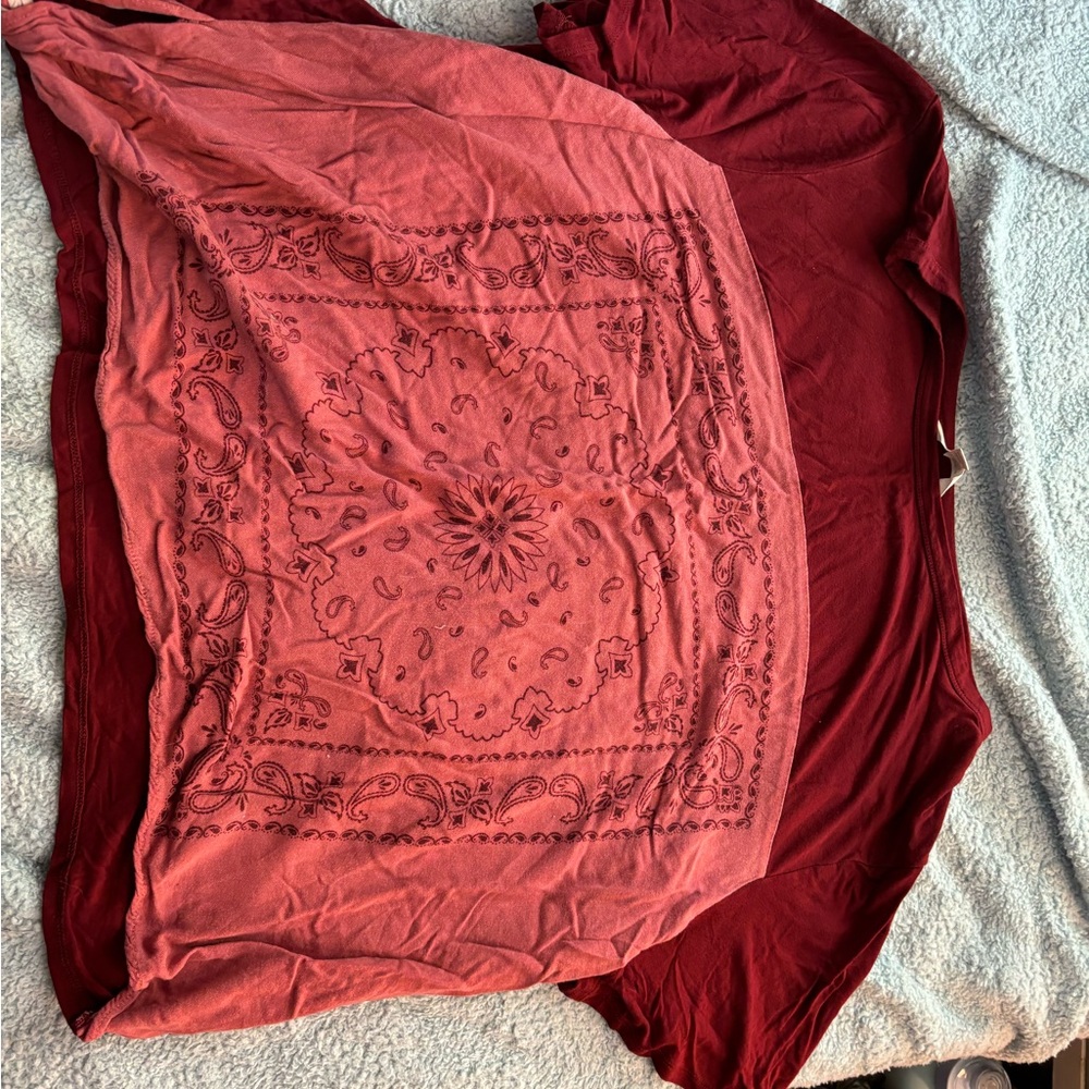 Red Bandana Print Top